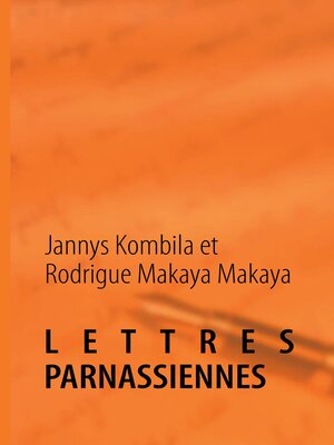 cover image of LETTRES PARNASSIENNES